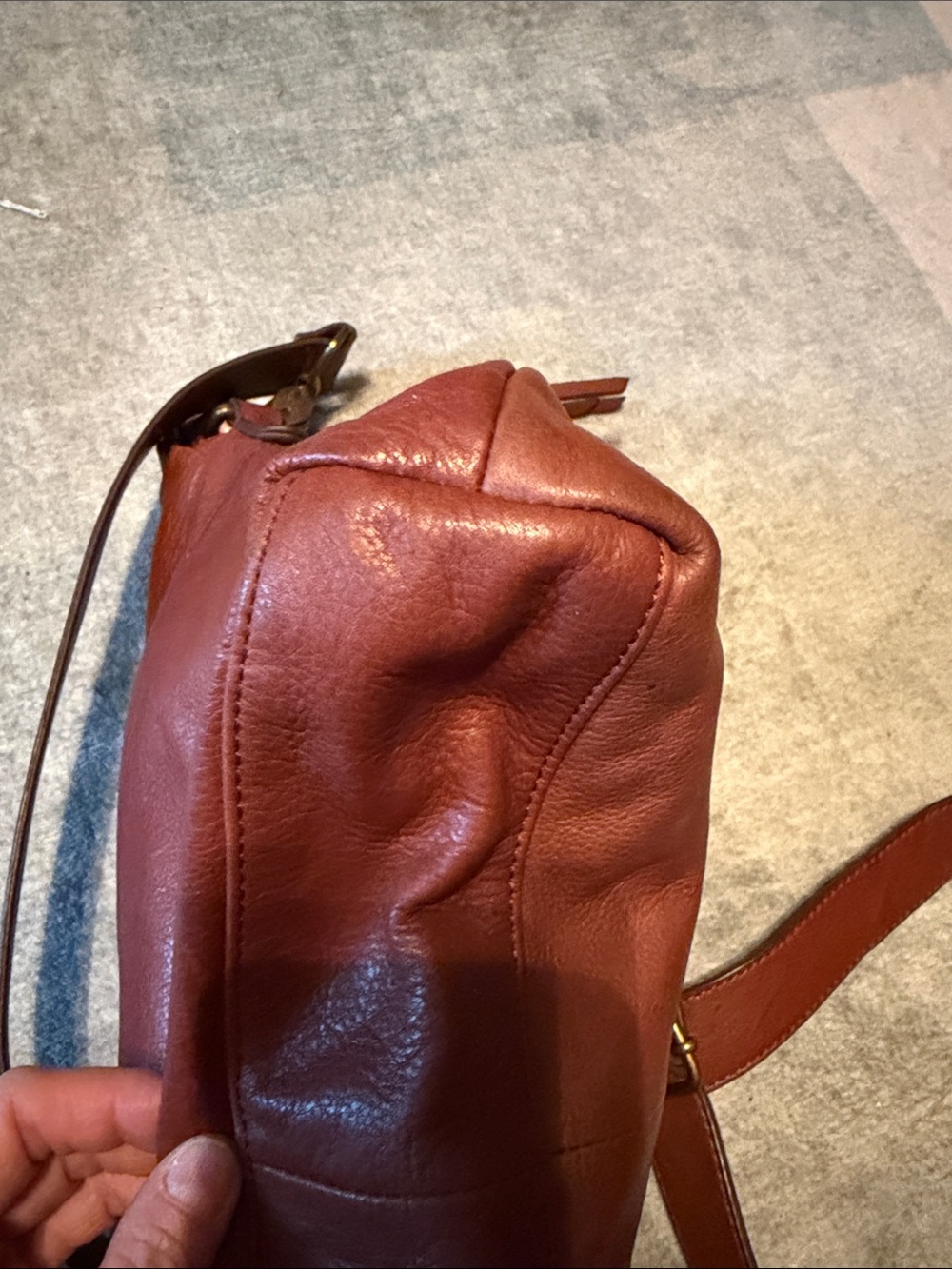 Margot leather double flap crossbody bag 100% leather - Picture 4 of 13